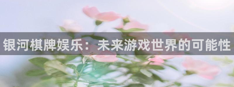 泰达娱乐是正规平台吗：银河棋牌娱乐：未来游戏世界的可能性