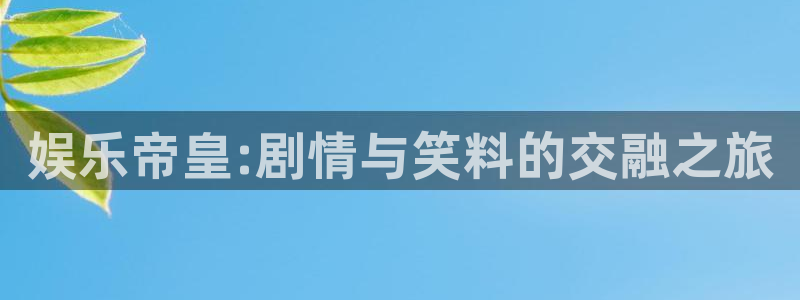 泰达娱乐官网版：娱乐帝皇:剧情与笑料的交融之旅