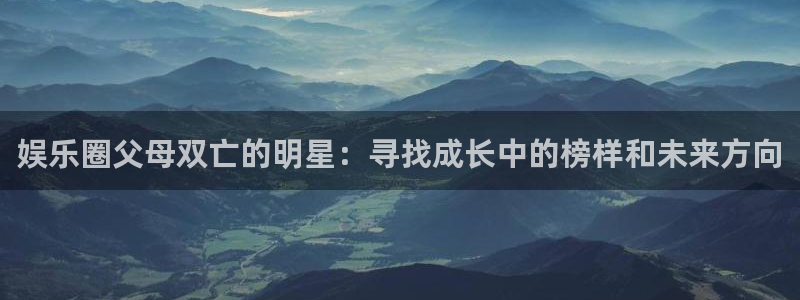 泰达娱乐平台官网版最新：娱乐圈父母双亡的明星：寻找成长中的榜样和未来方向